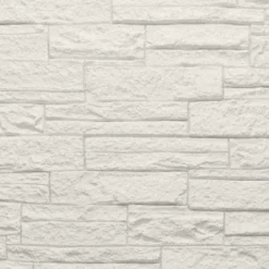 Divina Home Panneau Mural Décoratif<Ensemble de 12 panneaux décoratifs effet brique et pierre 3D, revêtement mural PU 8,6 m² (120x60x2,5 cm), quartzite blanc