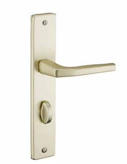 Thirard Poignée De Porte<Ensemble de poignées Picardie à condamnation, pour sanitaire, carré 7mm, entr'axes 195mm, couleur champagne -