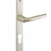Thirard Ensemble de poignées Picardie pour porte d'entrée, trou de cylindre, entr'axes de 195mm, carré7mm, couleur champagne -- Poignée De Porte