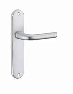 SP Ensemble de poignées pour porte intérieure Leto sans trou, entr'axes 165mm, argent -- Poignée De Porte