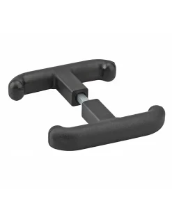 Thirard Ensemble de poignées pour porte de garage T, carré 8mm, noir -- Accessoire Pour Porte De Garage
