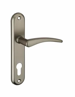 Thirard Ensemble de poignées pour porte d'entrée Vesta trou de cylindre, carré 7mm, entr'axes 165mm, noir -- Poignée De Porte