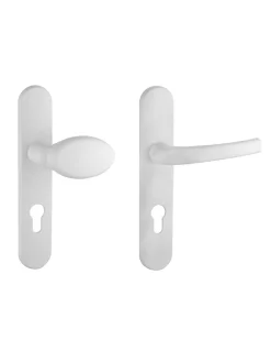 Thirard Poignée De Porte<Ensemble de poignées pour porte d'entrée palière Sultane trou de cylindre, entr'axes 195mm, blanc -