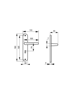 Thirard Poignée De Porte<Ensemble de poignées pour porte intérieure Leto trou de clé, carré 7mm, entr'axes 165mm, couleur F2 -