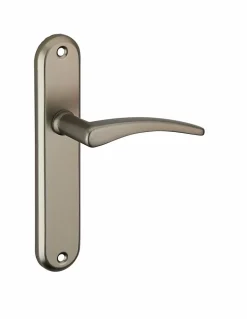 SP Ensemble de poignées pour porte intérieure Vesta sans trou, entr'axes 165mm, nickelé satiné -- Poignée De Porte