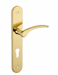 Thirard Poignée De Porte<Ensemble de poignées pour porte d'entrée Dionysos trou de cylindre, carré 7mm, entr'axes 195mm, laitonné -