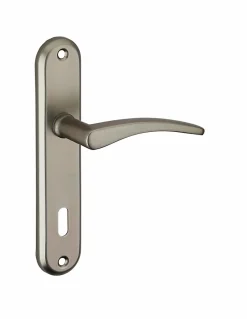 Thirard Ensemble de poignées pour porte de chambre Vesta trou de clé, carré 7mm, entr'axes 165mm, noir -- Poignée De Porte