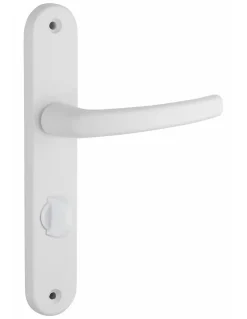Thirard Ensemble de poignées pour salle de bain et toilette Sultane à condamnation, carré 7mm, entr'axes 195mm, blanc -- Poignée De Porte