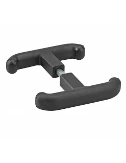 Thirard Ensemble de poignées pour porte de garage T, carré 7mm, noir -- Accessoire Pour Porte De Garage