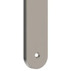 GoodHome Poignée De Porte<Ensemble poignée sur plaque rond gris chromé L.133 x l.40mm