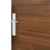 Poignée De Porte<Ensemble poignée sur plaque rectangulaire Colan effet argenté satin gris L.106mm x l.39.8mm entraxe 195mm