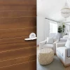 Ensemble poignée sur rosace rond à pousser Colan aluminium blanc Ø52mm- Poignée De Porte