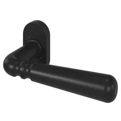 GoodHome Poignée De Porte Extérieure<Ensemble poignée sur rosace à visser Kilhog noir Ø63mm