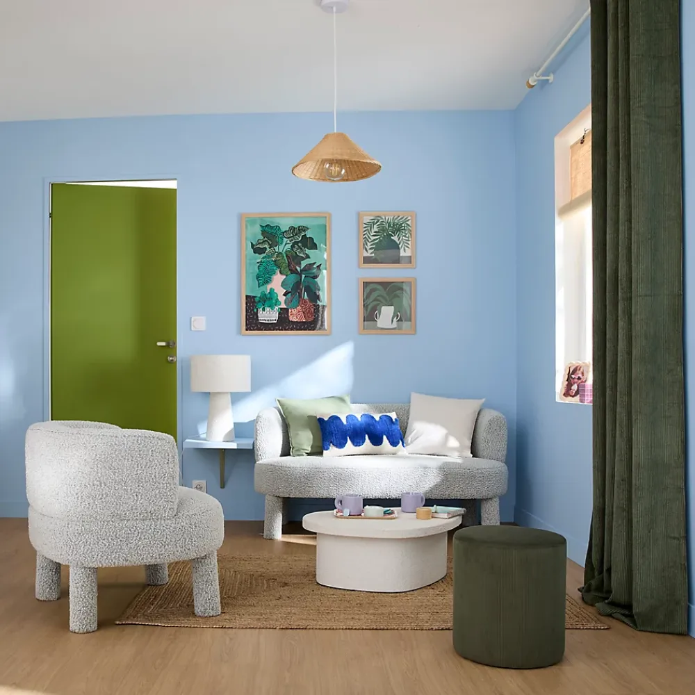 GoodHome Ensemble poignée sur rosace rond à visser Minzh effet nickel satin gris Ø50mm- Poignée De Porte