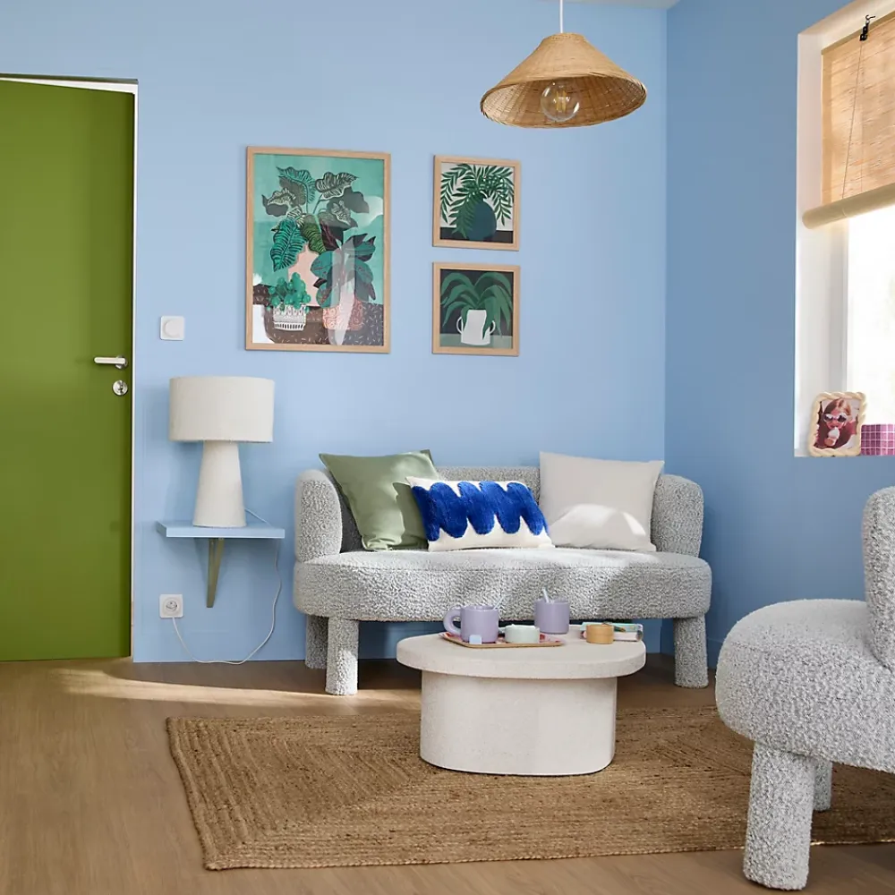 GoodHome Ensemble poignée sur rosace rond à visser Minzh effet nickel satin gris Ø50mm- Poignée De Porte