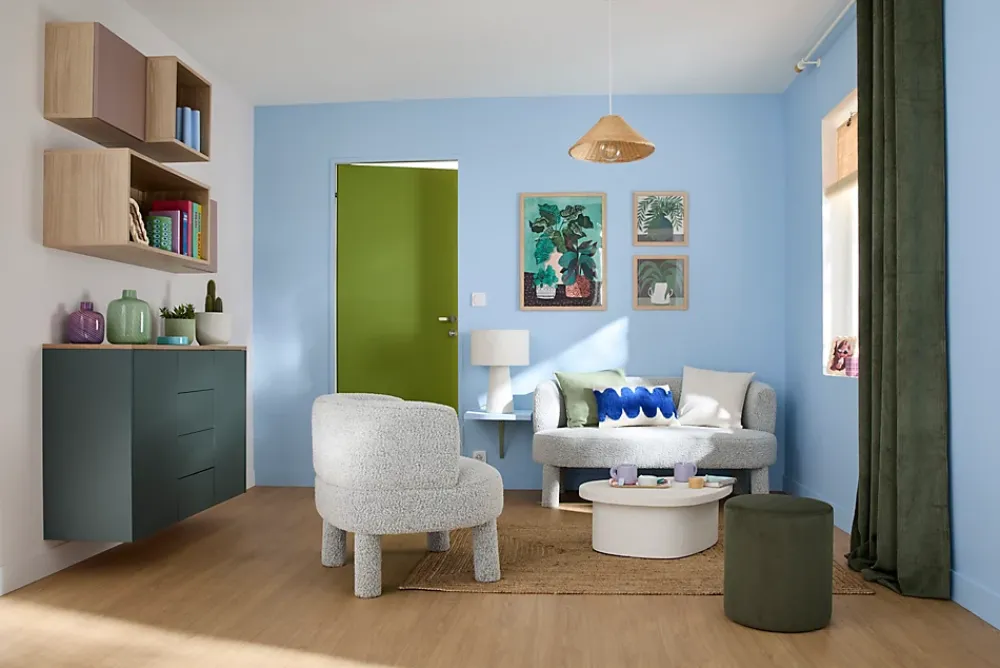 GoodHome Ensemble poignée sur rosace rond à visser Minzh effet nickel satin gris Ø50mm- Poignée De Porte