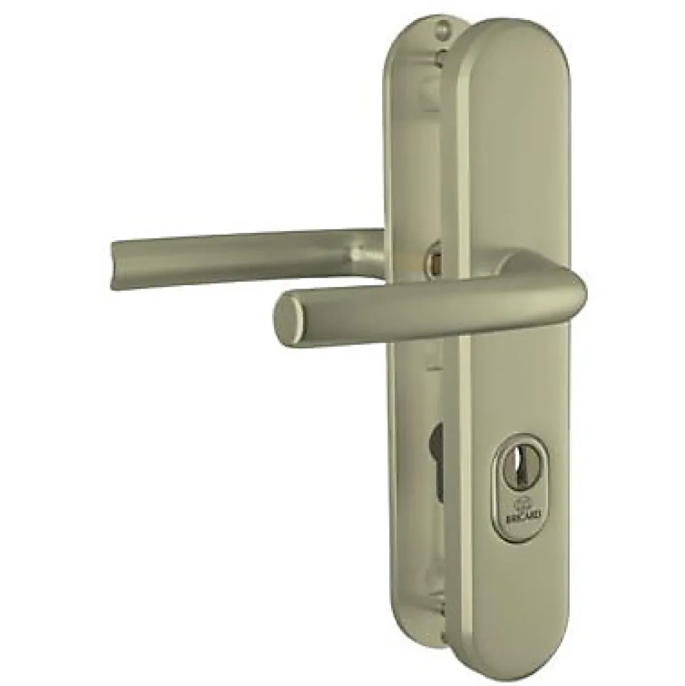 Bricard Poignée De Porte<Ensemble poignées porte blindées Manhattan entraxe 195 mm argent arrondie