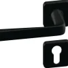 Vachette Poignée De Porte<Ensemble sur rosace - Kaza - - Clé I - Noir