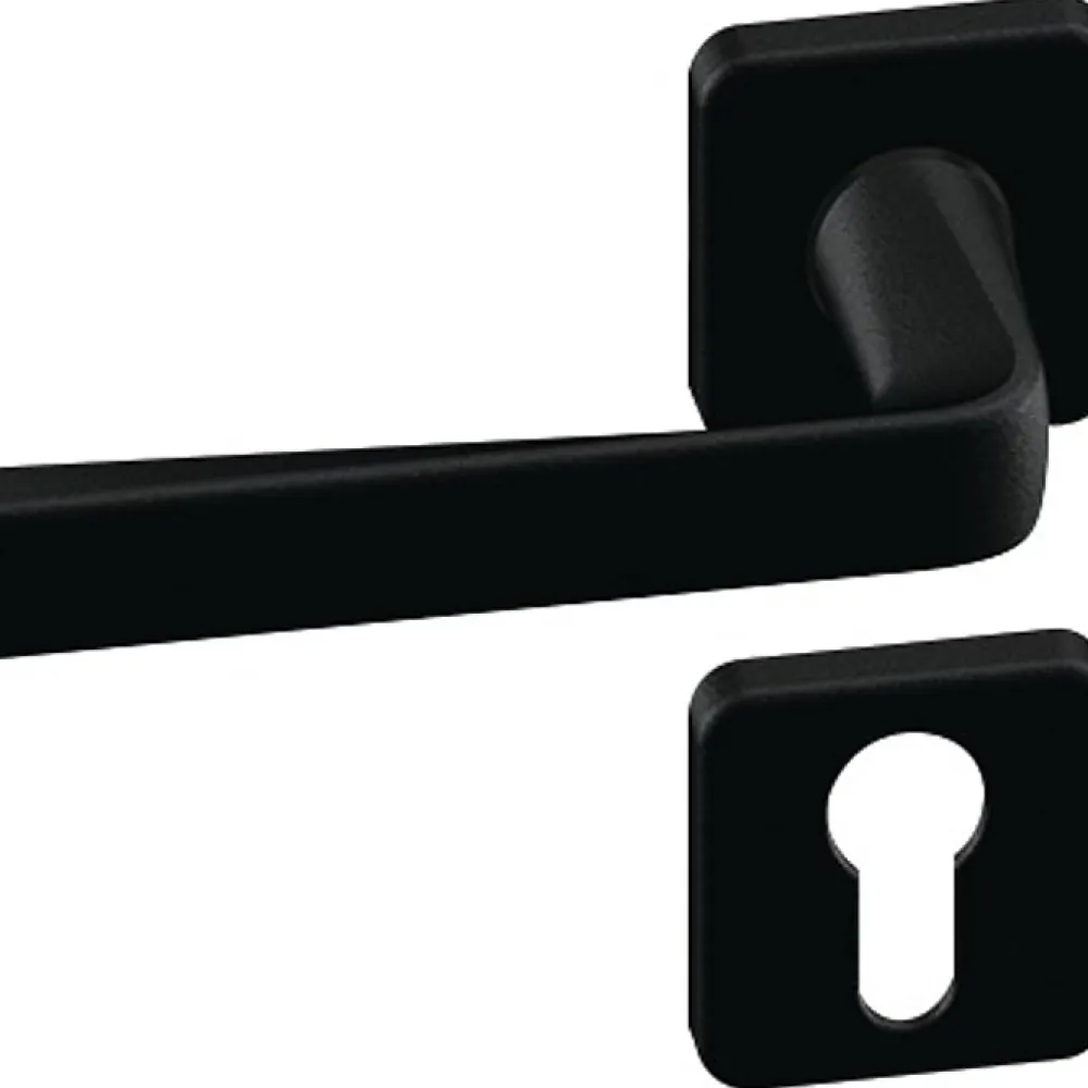 Vachette Poignée De Porte<Ensemble sur rosace - Kaza - - Clé I - Noir
