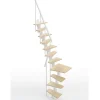 Matisere Escalier 1 quart tournant 13 marches - Hauteur à franchir de 2.80m à 3.32m - Largeur 60cm - Couleur bois et blanc -- Escalier Quart Tournant