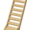 Escalier 1/4 tournant droit bois Normandie l.80 cm 13 marches sapin- Escalier Quart Tournant