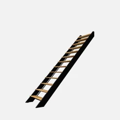 Kordo Escalier Quart Tournant<Escalier bois droit noir à LED intégrées, Spectra