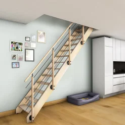Kordo Escalier bois hêtre droit, Nostra- Escalier Droit