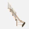 Kordo Escalier Quart Tournant<Escalier bois hêtre quart-tournant gauche avec garde-corps, Nostra