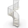 Matisere Escalier Quart Tournant<Escalier colimaçon 13 marches - Hauteur à franchir de 2.67m à 3.12m - Diamètre 1.05m - Structure blanche et marche blanchi -