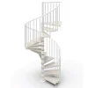 Matisere Escalier Colimaçon<Escalier colimaçon 14 marches - Haut. à franchir 2.87 à 3.36m - Diam. 120cm - Trémie ronde - Struct. blanche / marches blanchi -