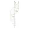 Matisere Escalier Colimaçon<Escalier colimaçon métal 9 marches - Hauteur à franchir 1.71 à 2.12m - Diamètre 120cm - Structure blanche et marche blanche -