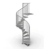 Matisere Escalier Colimaçon<Escalier colimaçon métal 10 marches - Hauteur à franchir 2.10 à 2.30m - Diamètre 120cm - Blanc - GAMIA120/GG-10