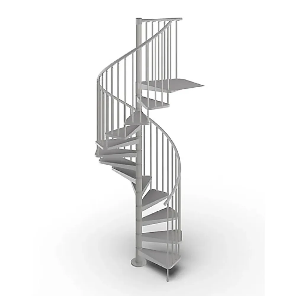 Matisere Escalier Colimaçon<Escalier colimaçon métal 10 marches - Hauteur à franchir 2.10 à 2.30m - Diamètre 120cm - Blanc - GAMIA120/GG-10