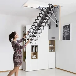 Matisere Escalier Escamotable<Escalier coupe feu 60min - Hauteur sous plafond 3.00m - Trémie 60x120cm - LSF60120-300