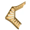Woodup Escalier Quart Tournant<Escalier Double Quart Tournant Sapin Albula 288 Cm Tournant Droite Sans Contremarche Sapin H Sol Sol 288 Cm