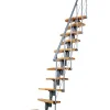 Matisere Escalier Droit<Escalier droit 12 marches - Hauteur à franchir 2.23 à 2.94m - Largeur 65cm - Structure grise et marche hêtre - NIZZA60/I/GH-12
