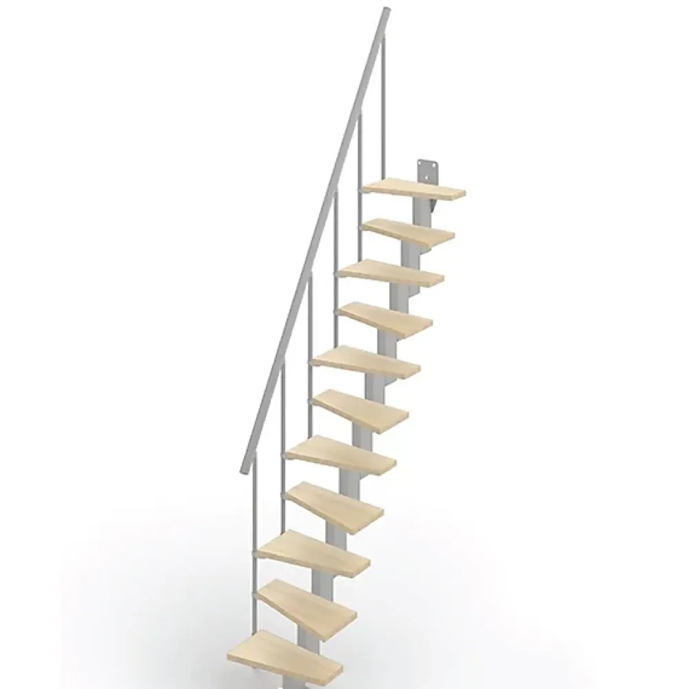 Matisere Escalier Droit<Escalier droit 10 marches - Hauteur à franchir de 2.20 à 2.60m - Largeur 60cm - Couleur bois et blanc - SMALL60/I-SGNAT-10