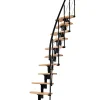 Matisere Escalier Droit<Escalier droit 11 marches - Hauteur à franchir 2.06 à 2.70m - Largeur 65cm - Structure noire et marche hêtre - NIZZA60/I/NH-11