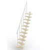 Matisere Escalier Droit<Escalier droit 10 marches - Hauteur à franchir de 2.20 à 2.60m - Largeur 60cm - Couleur bois et blanc - SMALL60/I-SBNAT-10