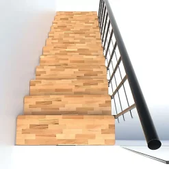 Matisere Escalier Droit<Escalier droit 11 marches - Hauteur à franchir 2.41 à 2.88m - Noir et bois - COMFO80/I/NB-11