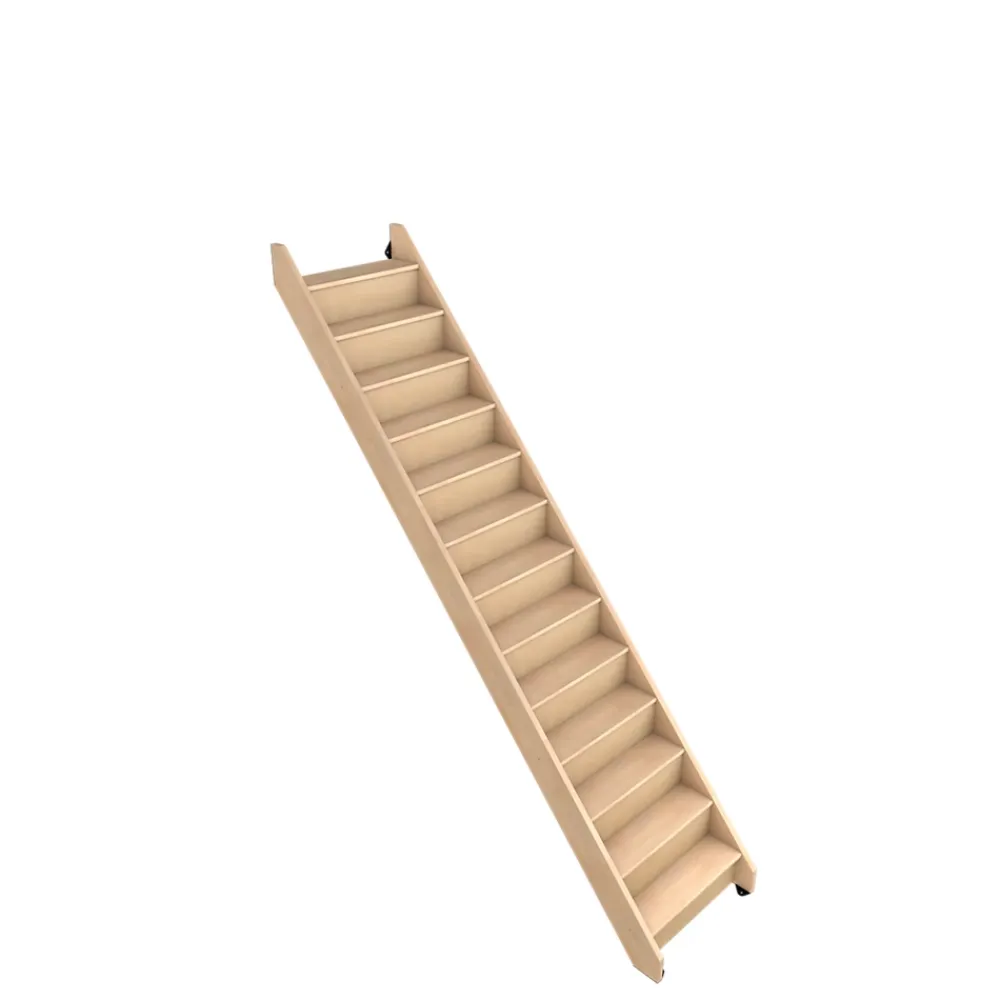 Fortia Escalier Droit<Escalier droit avec contremarche hêtre coloris naturel 13 marches Siderno