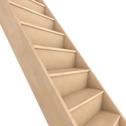 Fortia Escalier Droit<Escalier droit avec contremarche hêtre coloris naturel 13 marches Siderno