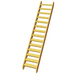 Kordo Escalier Droit<Escalier droit bois Normandie l.74,5 cm 14 marches sapin