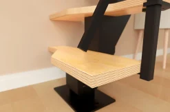 Alumin'home Escalier Droit|Escalier Gain De Place<Escalier droit Dona rampe aluminium marche en bois l. 2.83 m