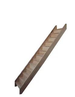 Woodup Escalier Droit Hêtre LC Ou Sapin Chevalard 280 Cm Avec Contremarches Sapin H Sol Sol 280 Cm- Escalier Droit