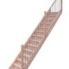 Woodup Escalier Droit<Escalier Droit Hêtre Rampe Métal époxy Gris Kit Gauche H Sol Sol 280 Cm