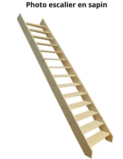Woodup Escalier Escamotable<Escalier Droit Sapin (195 X 34 Mm) Fageole 220 Cm60 Chêne LC H Sol Sol 300 Cm