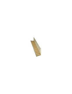 Woodup Escalier Droit Sapin Moreno 285 Cm Kit Recoupable Avec Rampe Avec Contremarches H Sol Sol 285 Cm- Escalier Droit