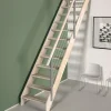 Sogem Escalier Droit<Escalier droit chêne coloris naturel 13 marches sans contremarches Ardennes avec rampe