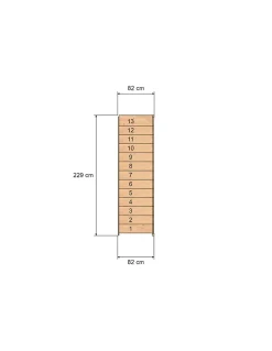 Woodup Escalier Droit Suchet 280 Cm Kit Recoupable Sans Contremarche H Sol Sol 280 Cm- Escalier Droit